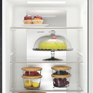 Вытяжка, холодильник с морозильной камерой, IKEA 700 отдельно стоящая/цвет нержавеющей стали черный, 246/83 л
