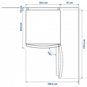 Вытяжка, холодильник с морозильной камерой, IKEA 700 отдельно стоящая/цвет нержавеющей стали черный, 246/83 л