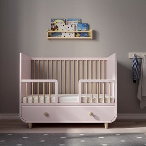 MYLLRA, детская кроватка с выдвижным ящиком, бледно-розовый, 60x120 см