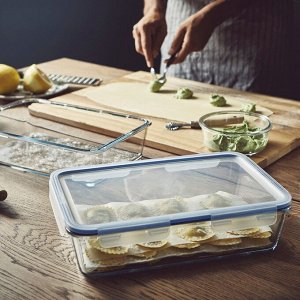 IKEA 365+, контейнер для пищевых продуктов с крышкой, прямоугольный /стеклопластиковый, 3,1 л
