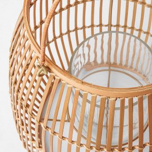 H?VISK, фонарь для блочной свечи, бамбук ручной работы, 29 см