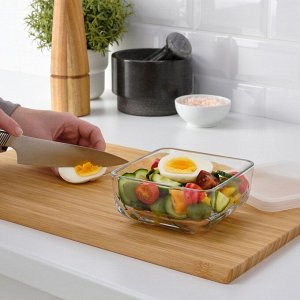 BESTÄMMA, Контейнер для пищевых продуктов с крышкой, стеклянный, 0,5 л