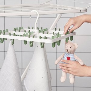 SLIBB, Сушилка для белья с 24 прищепками, зеленая