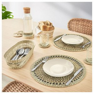 PENNFISK, Салфетка под столовые приборы, натуральный/из осоки ручной работы, 37 °c