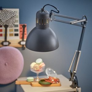 Лампа офисная ИКЕА , E27, 13 Вт, цвет : серый