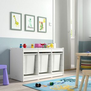 TROFAST, комбинация для хранения с коробками, белый /white, 99x44x55 см