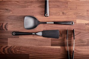 IKEA 365+ HJLTE, Лопатка для вока, нержавеющая сталь/черный