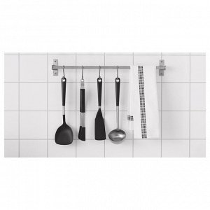 IKEA 365+ HJLTE, Половник для супа, нержавеющая сталь/черный
