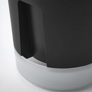 V?RDTR?D, самополивающийся горшок для растений, внутри / наружный прозрачный / антрацит, 9 см