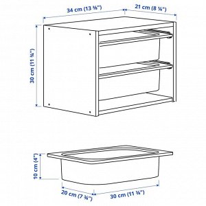 TROFAST, настенное хранилище, белый, 34x21x30 см