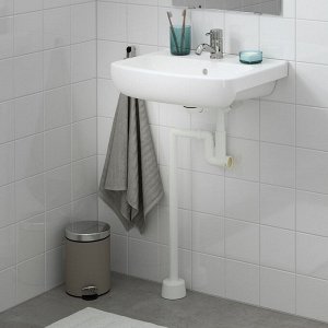 БЬОРКОН, умывальник с водоотводом, белый, 54x40 см