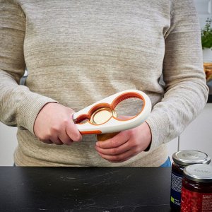 UPPFYLLD, Открывалка для банок, грязно-белый/ярко-оранжевый, 21 см
