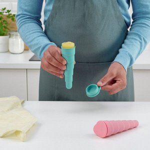 UPPFYLLD, устройство для приготовления мороженого, всплывающее, бирюзово-розовое, 16 см
