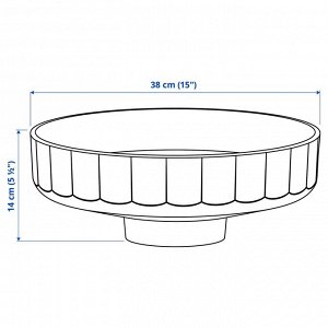 LERSJ?N, умывальник со столешницей и водоотводом, белый, 38x14 см