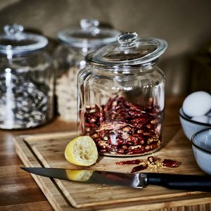 VARDAGEN, Банка с крышкой из прозрачного стекла, 1,9 л