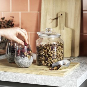 VARDAGEN, Банка с крышкой из прозрачного стекла, 1,9 л