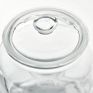 VARDAGEN, Банка с крышкой из прозрачного стекла, 1,9 л