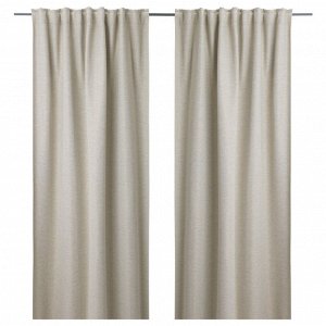 KALAMONDIN, затемняющие шторы для комнаты, 1 пара, бежевый, 145x250 см