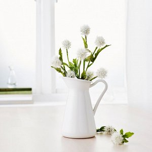 СОКЕРЯРТ, ваза / кувшин, белый, 16 см