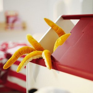 VITBJ?RN, шкаф для хранения с выдвижным ящиком, белый / красный, 80x55x78 см