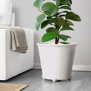 IKEA PS FEJ, самополивающийся горшок для растений, белый, 32 см,