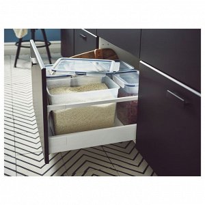 IKEA 365+, Контейнер для продуктов без крышки , большой прямоугольный/пластик, 10,6 л