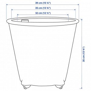 IKEA PS FEJ, самополивающийся горшок для растений, белый, 32 см,