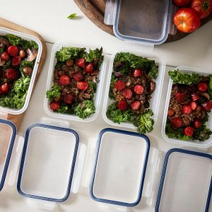 IKEA 365+, Контейнер для пищевых продуктов с крышкой, прямоугольный/пластиковый, 1,0 л, 3 шт