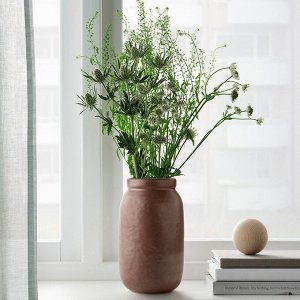 MAVINN, ваза, коричневая/керамическая, 19 см
