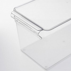 KLIPPKAKTUS, коробка для хранения в холодильнике, прозрачная, 32x14x15 см,