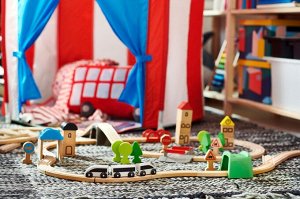 LILLABO, набор из 45 предметов с рельсами