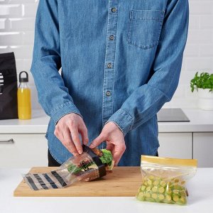 ISTAD, Закрывающийся пакет с рисунком/черно-желтый, 1/0,4 л/ 60 шт