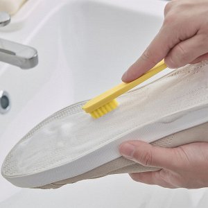 IKEA PEPPRIG, Щетка для обуви 2 в 1 со скребком, зеленая/желтая