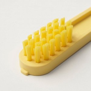 IKEA PEPPRIG, Щетка для обуви 2 в 1 со скребком, зеленая/желтая