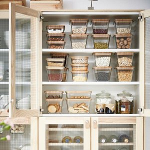IKEA 365+, контейнер для продуктов, квадрат/стекло, 1,2 л