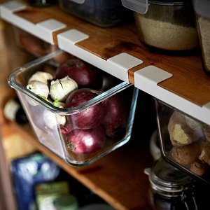 IKEA 365+, контейнер для продуктов, квадрат/стекло, 1,2 л