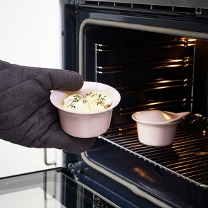 FRGKLAR, Форма для запекания/сервировки с крышкой, матово-светло-розовая, 0,2 л, 2 шт