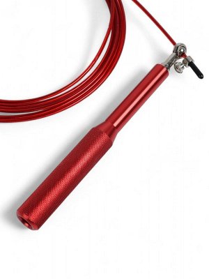 Скакалка спортивная ONLYTOP, 2.8 м, регулируемая, скоростная, с подшипником, красная