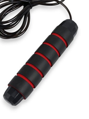 Скакалка спортивная ONLYTOP, 2.8 м, регулируемая, скоростная, с подшипником, чёрная