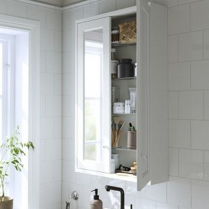 T?NNFORSEN, зеркальный шкаф с дверцами, белый, 60x15x95 см