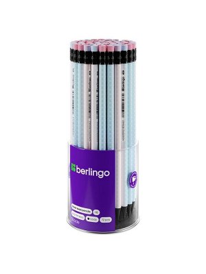 Карандаш чернографитный Berlingo Shade, HB, заточенный, трёхгранный, черное дерево, МИКС