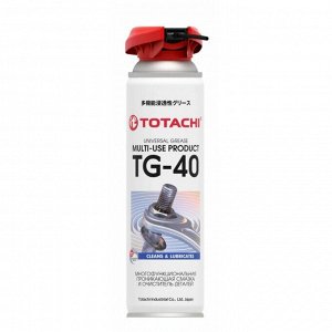 Смазка проникающая (жидкий ключ) Totachi Universal Grease Multi-Use Product TG-40, многоцелевая, антикоррозийная, баллон 335мл (с мульти-позиционным распылителем 2в1), арт. 9D135
