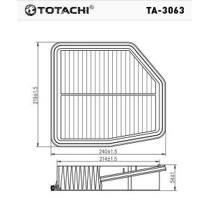 Фильтр воздушный Totachi, арт. TA-3063
