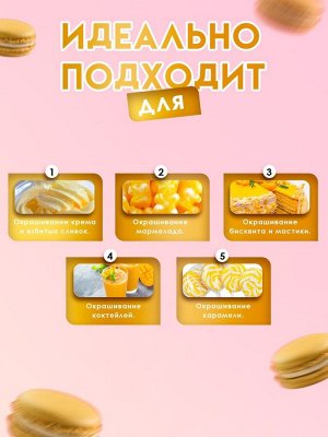 Пищевой краситель Top Decor гелевый, жёлтый, 100 г