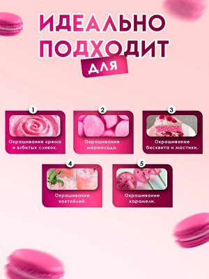 Пищевой краситель Top decor,«Фуксия», гелевый, 100 г