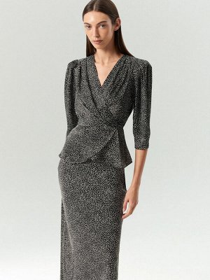 Блузка с коротким рукавом из 100% вискозы, B3154/nocturne