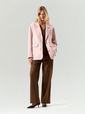 Полупальто из шерсти, R138/roseate