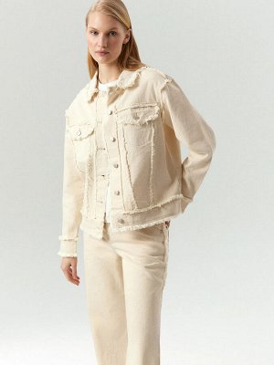 Джинсовая куртка oversize с бахромой, N081/dearsi