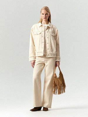 Джинсовая куртка oversize с бахромой, N081/dearsi