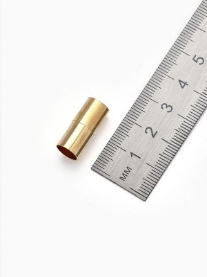 Замок-концевик магнитный, L=20 мм, d (внутренний)=8 мм, (набор 3 шт.), цвет золото